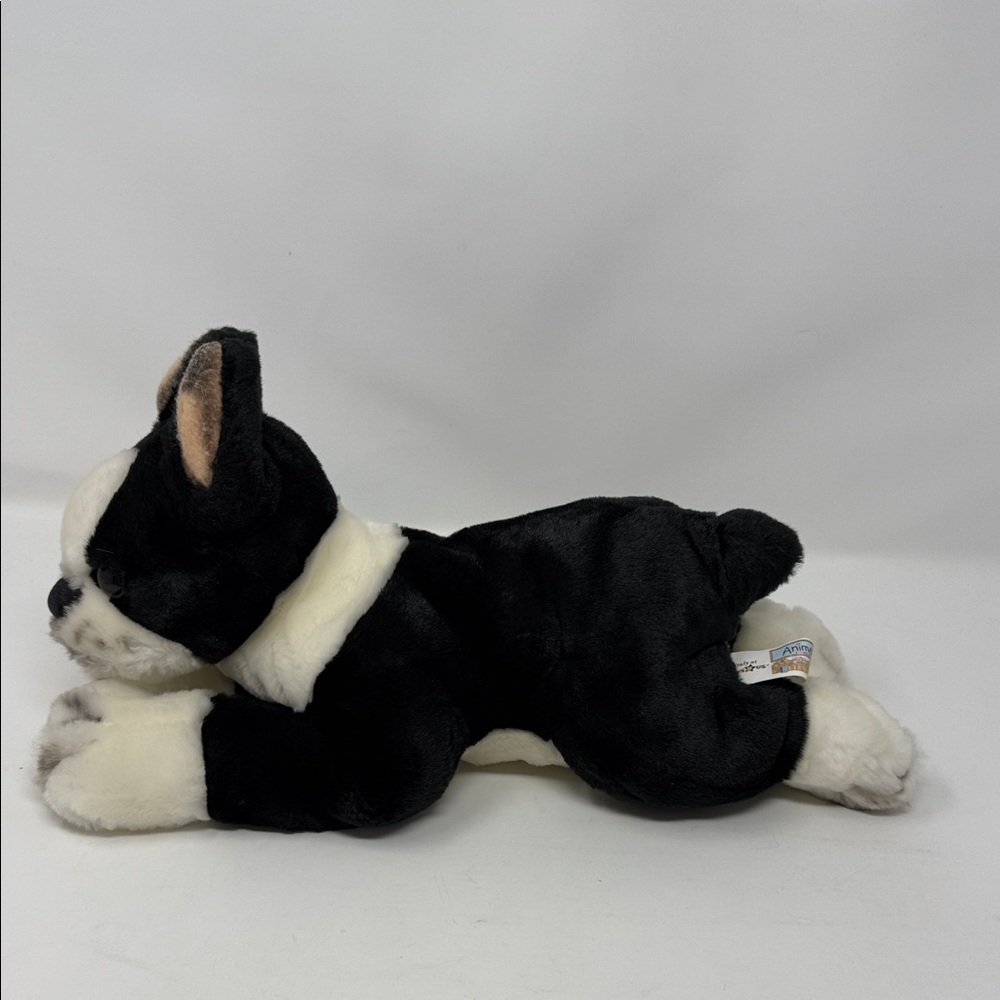 Animal Alley 13” long Plush Black & White Bulldog Stuffed Animal Toy - Kids - Picture 4 of 11